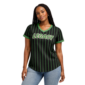 Black 08 Legacy Pullover Baseball Jersey Greek Sorority Apparel <b>Womens</b> Pink and Green College Sisterhood Mesh <b>T</b> <b>Shirt</b> Greek Wear - Product Image 5