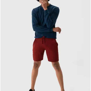 Short de sport en molleton en coton uni pour hommes, short de course d'été personnalisé et écologique avec logo personnalisé - Product Image 5