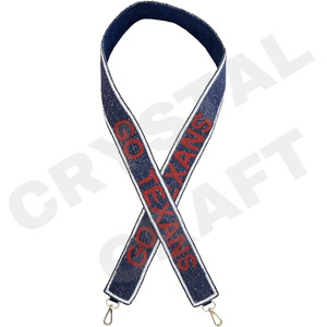 LETS Go Canes personalizado oro blanco semilla cuentas bolsa correas 'Hook Em Horns' accesorio de moda correa de monedero con cuentas - Product Image 6