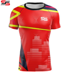 High Quality Men's Short Sleeve Rashguard <b>Swimming</b> Tops Beach Swear Manufacturing High Quality Rash Guards - Product Image 1
