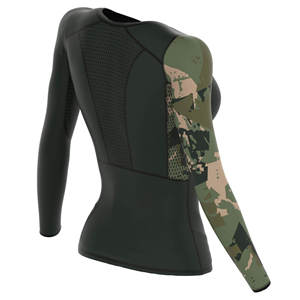 Fitness à manches longues Compression t-shirts pour femmes sur mesure femmes Gym porter des chemises de Compression d'entraînement - Product Image 4