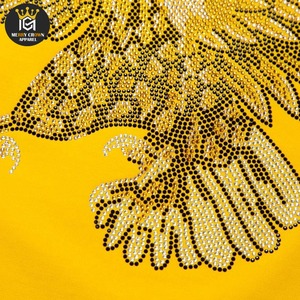 T-shirt à strass OEM pour hommes vente en gros été à manches courtes Crew Fitness Premium Design 100% coton T-shirt pour hommes coupe ample - Product Image 4