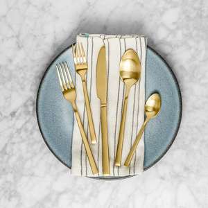 Design élégant Ensemble de couverts à manche en acier inoxydable avec incrustation d'os Ensemble de couverts de restaurant pour mariage Offre spéciale à bas prix - Product Image 6