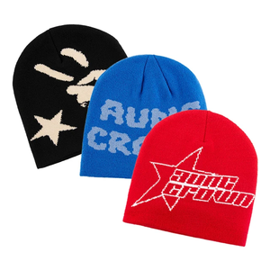 Fábrica al por mayor 100% acrílico invierno sombreros logotipo personalizado invierno cálido Jacquard tejido gorro calavera gorros - Product Image 1