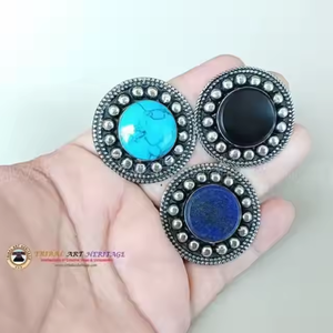 Bagues tribales en argent allemand de qualité supérieure pour femmes bijoux ethniques réglables en paquets de vente en gros et au détail - Product Image 1