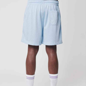Pantalones cortos de baloncesto de talla grande negros de verano personalizados de alta calidad para hombres malla de doble capa sublimación impresa 100% poliéster - Product Image 5