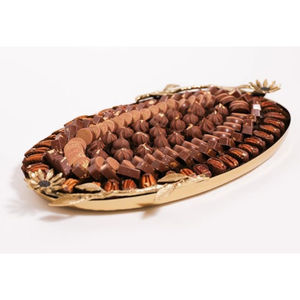 Bol à chocolat en métal argenté de qualité supérieure Décoration de table à manger pour la maison Bol de service au chocolat Bonbons Desserts Plat de service - Product Image 1