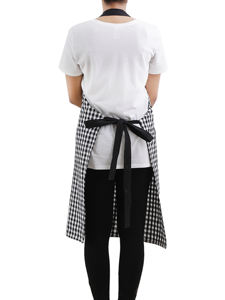 100% coton teint en fil sans manches bavoir tablier rouge à carreaux lin ménage nettoyage cuisine utilisation Restaurant personnalisé en gros Minimum - Product Image 5