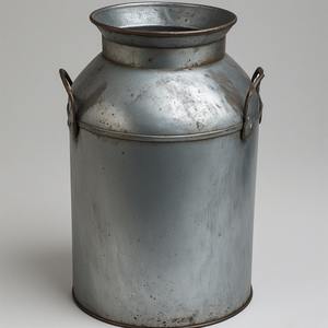 Lata de leche galvanizada antigua de primera calidad con asas rústicas, perfecta para cocinas, jardín al aire libre, cafetería, interiores de granja tradicionales - Product Image 5