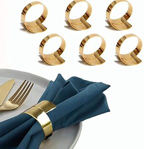 แหวนผ้าเช็ดปากขายส่งแต่งงานร้านอาหารโรงแรมวิลล่าสีเงินสีทองที่กำหนดเองตามที่ลูกค้าทำอินเดียที่ทันสมัย2022 - Product Image 4
