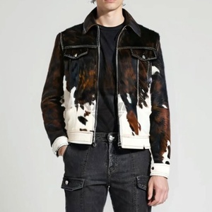 2025 Top Vente Hommes Vache Cheveux Veste Original En Cuir Poids Lourd Respirant Survêtement Haute Rue Chaud Peau De Vache Cheveux Vestes - Product Image 2