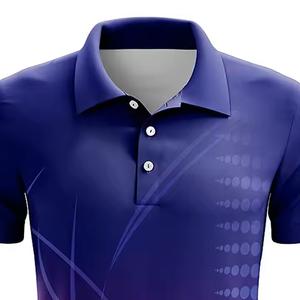 T-shirts polo à manches courtes pour hommes, vêtements de sport personnalisés confortables en polyester 100%, toile à sublimation à motif uni, nouvel arrivage - Product Image 4