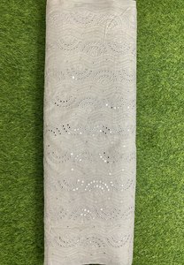 Pure Viscose Dola <b>Silk</b> Fancy Fabric Embroidered Mirror Work Fabric <b>Kurta</b> Fabrics - Product Image 2
