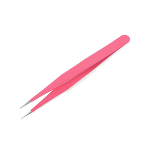 Pinzas de extensión de pestañas rosas de alta calidad al por mayor con opción de logotipo privado pinzas de pestañas - Product Image 2