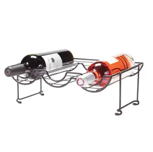Neues trendiges Metall Weinflaschen-Rackhalter für Küche Heimdekoration Esstisch Champagner Weine-Vorführregal Halter Bar 2024