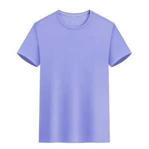 Chemises tricotées basiques 100% coton pour hommes demi-manches coupe régulière couleur unie t-shirts décontractés été léger séchage rapide plaine - Product Image 1