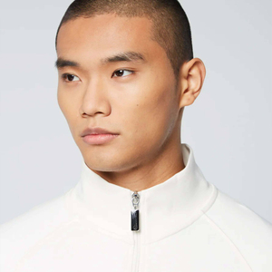 <b>Mens</b> <b>White</b> Mock Neck Pullover <b>Sweatshirt</b> Long Sleeve Solid Color Casual Loose Fit Streetwear Basic Top cotton blended - Product Image 5