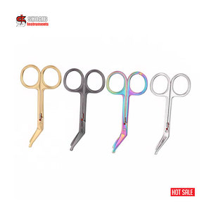 Ciseaux en acier inoxydable 4Pcs Set Dressing Ciseaux Chirurgicaux Bandage Ciseaux 11cm Plâtre Opération Vétérinaire Outils Chirurgicaux - Product Image 1