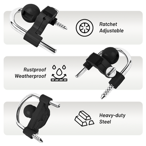 Candado de Combinación de 4 Dígitos Vypart Negro para Remolque de Caravana, Grillete de Seguridad, Candados de Viaje - Product Image 6