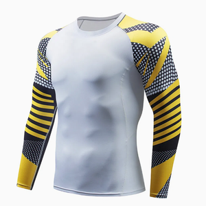 เสื้อยืดกีฬาผู้ชายผ้าฝ้าย 100% แห้งเร็ว สำหรับวิ่งออกกำลังกาย รับผลิตตามแบบ พิมพ์ลายตามสั่ง ขายส่ง - Product Image 2