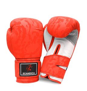 ถุงมือมวยลายพรางสีแดงทำจากหนังสังเคราะห์ที่ทนทานพร้อมสายรัดข้อมือที่แข็งแรงรองรับพลังความสะดวกสบาย - Product Image 6