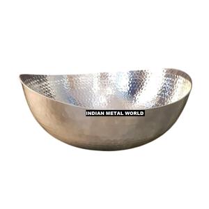 Home Table Top Dessert <b>Dish</b> Modern Hammered Silver Metal <b>Serving</b> Bowl Dessert Display For Hotels Weddings Chocolate Bowl - Product Image 1