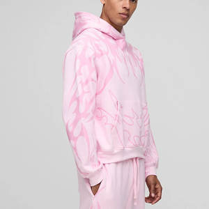 ชุดสตรีทแวร์ผู้ชายแบบซ้อนชั้น ชุดวอร์มแบบมีซิป ชุดลำลองสองชิ้น กางเกงจ็อกเกอร์ทรงบาน ชุดวอร์มทรงหลวม - Product Image 5