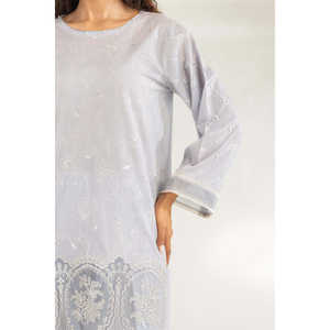 Conjunto Coordinado IPST-77139, Pantalones de Algodón Chifón con Bordado Cambric, Corte Ajustado, Talla Única (XXL/XL/Grande), para Primavera/Verano - Product Image 3