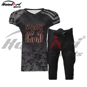 Uniforme de fútbol americano de diseño personalizado 2024, servicio OEM al por mayor, uniforme de fútbol americano transpirable para hombres, material de poliéster - Product Image 1