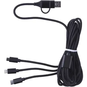 Cavo di Ricarica in Nylon Personalizzato, Elegante Gestione dei Cavi e Accessori per Gadget - Product Image 2