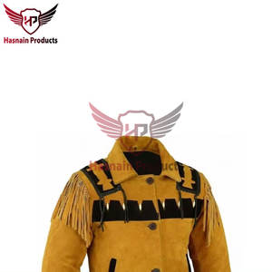 Venta al por mayor de chaqueta de cuero de gamuza de primera calidad para los hombres de alta calidad de lujo chaqueta de moda personalizable último diseño patrón de decoración - Product Image 5