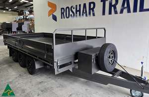 14x8ไตรเพลาแบนรถเทรลเลอร์สำหรับเรือและเรือบรรทุกสินค้า - Product Image 6