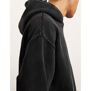 Independent Trading Co Pigment Dyed Hoodie Negro Venta al por mayor Bulk Acid Wash Hoodies - Product Image 3