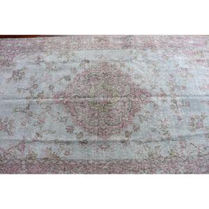 Alfombra Turca Vintage de 4.3x7.6 pies, Alfombra Marroquí de Lana Gris - Product Image 4