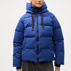 Último logotipo personalizado al por mayor nueva chaqueta acolchada azul para mujer y chaquetas acolchadas de invierno con burbujas para mujer - Product Image 1