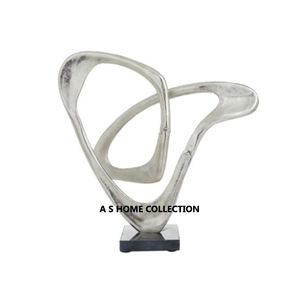Interior abstracto aluminio y material de madera forma de botella escultura plateada nuevo diseño adornos decorativos de Metal - Product Image 3