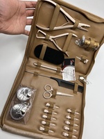 Juego de herramientas de alicates de extensión de cabello de acero inoxidable de grado quirúrgico con logotipo personalizado marrón desnudo de Venta caliente con estuche marrón desnudo