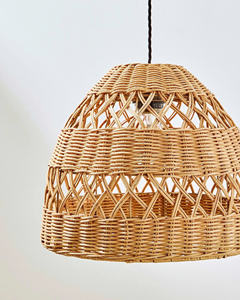 Bell Shape Handwoven Rattan Pendant <b>Lamp</b> <b>Natural</b> Wicker Hanging <b>Light</b> For Artistic Boho Farmhouse Interior OEM ODM Wholesale - Product Image 5