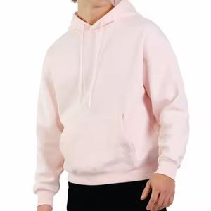 Sweats à capuche surdimensionnés essentiels vierges en éponge française unisexe Logo personnalisé 100% coton sweat à capuche épais et lourd - Product Image 3