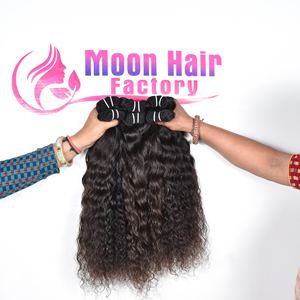 100% paquets de cheveux de couleur noire naturelle alignée sur les cuticules vente de cheveux humains indiens d'un seul donneur par exportation - Product Image 6