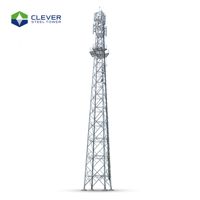 Torre Autoportante de 4 Patas y 40m de Altura, con Plataforma de Mantenimiento de Alta Resistencia y Barandilla de Acero Angular, para Telecomunicaciones 5G
