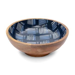 Saladier en bois plaqué d'émail élégant de qualité pour la maison et l'hôtel en vrac forme ronde de bol en bois de couleur naturelle - Product Image 3