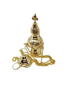 Brûleur d'encens en laiton Encensoir à fumée Chaîne Suspendue Heavy Altar Thurible Vintage par le meilleur fournisseur répertorié - Product Image 2