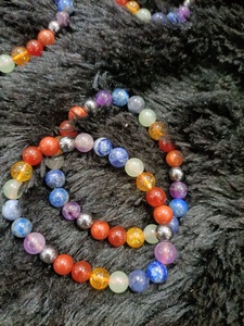 Natural 7 Chakra <b>Bracelet</b> Rainbow Gemstone Beaded <b>Bracelet</b> <b>Healing</b> Crystal Energy Yoga Jewelry Wholesale Factory Supply - Product Image 2