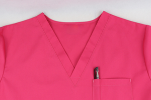 High Quality Women <b>Scrub</b> <b>Tops</b> Cotton Polyester Spandex Custom Short Sleeve Nurse Doctor Uniform Hospital Use Needle Detection - Product Image 4
