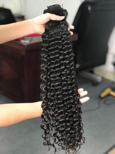 IvirgoHair Super Doble Extensiones de Cabello Humano Virgen Suelto Onda Rizada Pre-Bonded Estilo de Cinta 1B Color Raw Cabello Vietnamita - Product Image 2