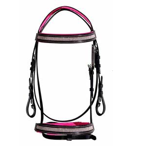 Brida Flash elevada acolchada colegia-brida hinchada cuadrada brillante de patente de comodidad enrollada negra - Product Image 1