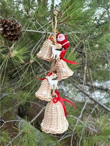 หวายแฮนด์เมดของตกแต่งคริสต์มาสเครื่องจักสานสำหรับตกแต่งวันหยุดและของตกแต่งบ้าน - Product Image 2