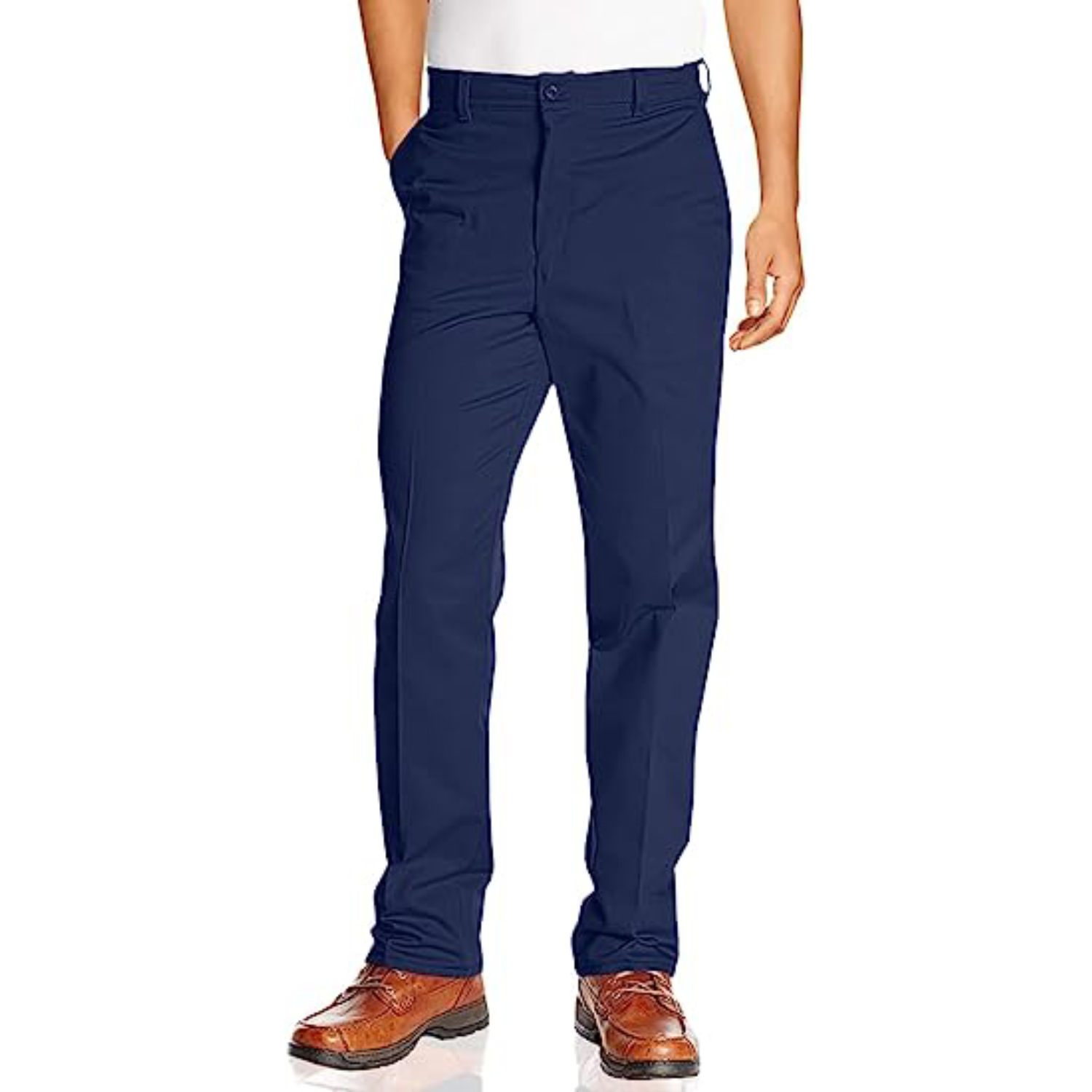 Pantalones de traje para hombre, pantalones de algodón de alta