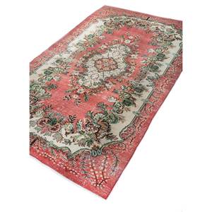 Alfombra de Lana Anudada a Mano de Gran Tamaño, Diseño de Medallón Rojo y Naranja, para Sala de Estar, Pasillo Rectangular, Modelo Pae-2092 - Product Image 2